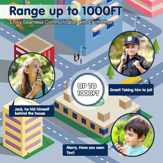 QUOLIX Walkie Talkies for Kids 3 Pack, Rechargeable Kids Walkie Talkies Toy for 3-12 YrO Boys, Long Range Walkie Talkie with 22 Channels & Flashlight Birthday Gifts for Kid’s Outdoor Adventure